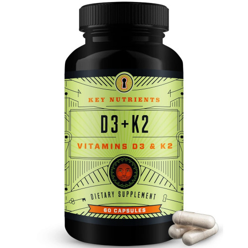 Возможно, вы имели в виду: KEY NUTRIENTS Vitamin D3 K2 Non GMO Gluten Free Formula - Vitamin D3 + K2 5000 IU MCG for Healthy Muscle, Bone, Heart & Immune Support, Energy & Mood Enhancer, K2 D3 Vitamin Supplement Fast Absorption