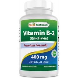 Показан перевод для запроса Best Naturals Vitamin B2 (Riboflavin) 400mg - Migraine Relief - Veggie Capsules - Coenzyme Precursor - 120 Count (120 Count (Pack of 1))