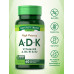 Nature's Truth Vitamin A D K Supplement | 60 капсул | Висока ефективність вітамінів A, D3, K1 і K2 | Без ГМО та глютену