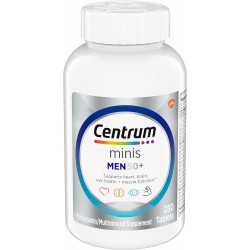 Centrum Minis Silver Multivitamin для мужчин 50 Plus, мультивитаминная/мультиминеральная добавка, витамин D3, витамины группы B и цинк, ингредиенты, не содержащие ГМО, поддерживает память и когнитивные функции у пожилых людей - 280 каратов