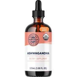 Vimergy USDA Organic Ashwagandha Liquid Extract, 57 Servings – Stress Supplement Drops – Adaptogen – Supports Cognitive Function – Support Sleep – Free Alcohol, Non-GMO, Vegan & Paleo Friendly (115 мл)