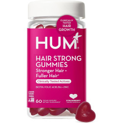 HUM Hair Strong - Щоденні жувальні цукерки з біотином для покращення росту волосся - Fo Ti, фолієва кислота, цинк, вітамін B12 і PABA для підтримки здорового волосся, шкіри та нігтів для жінок і чоловіків (30-денний запас)