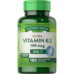 Nature's Truth Vitamin K2 MK7 Комплекс | 100 мкг | 180 капсул | Добавка без ГМО та глютену