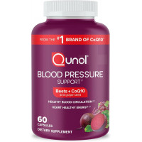 Qunol Blood Pressure Support, 3 в 1 свекла + CoQ10 + экстракт виноградных косточек, капсулы из корня свеклы, которые поддерживают здоровое кровообращение и здоровую энергию сердца, 60 штук (упаковка из 1 шт.)