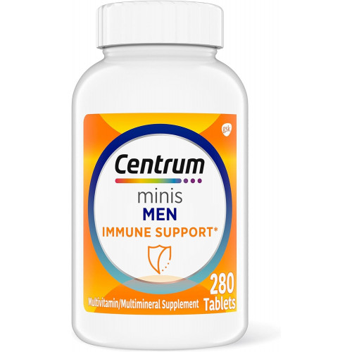 Centrum Minis Men's Daily Multivitamin for Men для підтримки імунітету з цинком і вітаміном C, 280 міні-таблеток, 140-денний запас