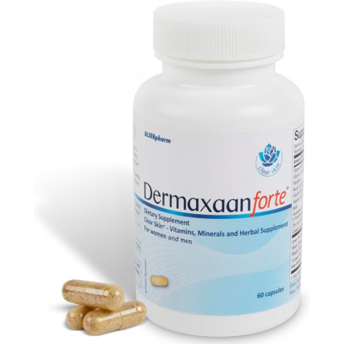 Dermaxaan Forte Plant-Based Skin Pills - Натуральні добавки для вашої шкіри, вітаміни для шкіри - 60 капсул