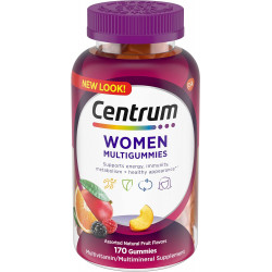 Centrum MultiGummies Gummy Multivitamin for Women, мультивітамінна/мультімінеральна добавка з вітаміном D3, вітамінами групи В та антиоксидантами, фруктовим смаком – 170 шт.