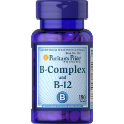 Puritan's Pride Vitamin B-Complex і вітамін B-12, 180 шт