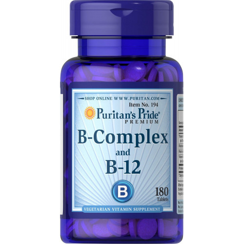 Puritan's Pride Vitamin B-Complex і вітамін B-12, 180 шт