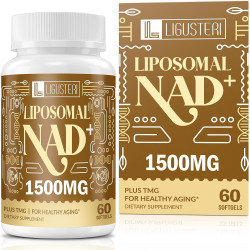 NAD Supplement, Липосомальная добавка NAD+ с TMG, 98% + абсорбция, чистый NAD Plus — защита от старения без ГМО, клеточная энергия, функция сердца и мозга, долголетие, 60 мягких таблеток