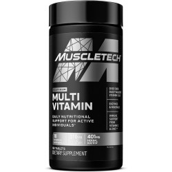 Мультивитамины MuscleTech Platinum для поддержки иммунитета 18 витаминов и минералов Витамины A C D E B6 B12 Добавки для ежедневных тренировок для мужчин 90 каратов