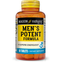 MASON NATURAL Men's Powerment Formula - поддерживает энергию и производительность, улучшает выносливость, стойкость и жизненную силу, травяная комплексная добавка, 60 таблеток