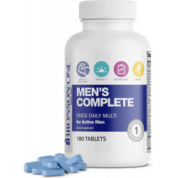 Bronson ONE Daily Men's Complete Multivitamin Multimineral один раз в день для активных мужчин, 180 таблеток