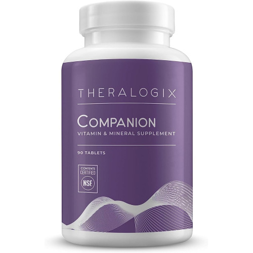 Theralogix Companion Multivitamin & Mineral Supplement - 90-Day Supply - Добавка для жінок і чоловіків без заліза, вітаміну D або вітаміну K - Вітаміни групи B, цинк і магній - Сертифіковано NSF - 90 таблеток