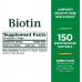 Nature's Bounty Biotin, вітамінна добавка, підтримує метаболізм для клітинної енергії та здоров’я волосся, шкіри та нігтів, 5000 мкг, 150 капсул