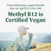 MegaFood Methyl B12 - Vegan - містить метилфолат, вітамін B12 і B6 - підтримує виробництво клітинної енергії, здоров'я нервової системи та серцево-судинну функцію - 90 таблеток