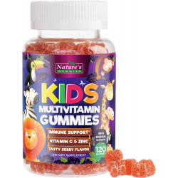 Показано переклад для запиту Vitamins for Kids Multivitamin Gummy - Daily Kids Vitamins, Fruit Flavored Gummies with/Vitamins C, D3 & Zinc for Immune Support, Nature's Children & Toddler Supplement, Strawberry Flavor - 120 Gummies