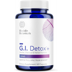 Показано переклад для запиту Biocidin G.I. Detox+ Gentle Binder - Activated Charcoal, Zeolite & Aloe for Digestive Health - Supports The Gut Cleanse Detox Process - May Reduce Bloating & Gas (60 Capsules)