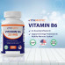 Vitamatic Vitamin B6 (Pyridoxine HCI), 25 мг, 250 вегетаріанських таблеток - Сприяє виробленню енергії, прискорює метаболізм і підтримує здоров'я імунітету