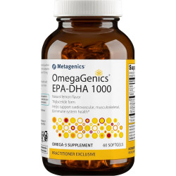 Metagenics OmegaGenics EPA-DHA 1000 — добавка рыбьего жира с омега-3 — для здоровья сердца, здоровья скелетно-мышечной системы и здоровья иммунной системы* — с DHA и EPA — 60 мягких таблеток