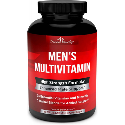 Показан перевод для запроса Mens Multivitamin – Daily Multivitamin for Men with Vitamin A C D E B Complex, Calcium, Magnesium, Selenium, Zinc Plus Heart, Brain, Immune, and Mens Multivitamins – 90 Vegetarian Capsules