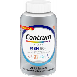 Centrum Silver Men's 50+ Multivitamin з вітаміном D3, вітамінами групи В, цинком для пам'яті та пізнання - 200 таблеток