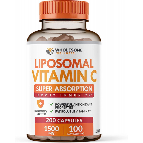 Возможно, вы имели в виду: Liposomal Vitamin C Capsules (200 Pills 1500mg Buffered) High Absorption VITAMIN C, Immune System & Collagen Booster, High Dose Fat Soluble Immunity Support Ascorbic Acid Supplement, Natural Vegan