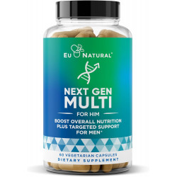 Next Gen Multi for Him Advanced Men’s Multivitamin Supplement – ​​26-in-1 Multiblend для росту бороди та волосся, чоловічого репродуктивного здоров’я, метаболізму, серця, шкіри, підтримки простати тощо – 60 овочевих капсул