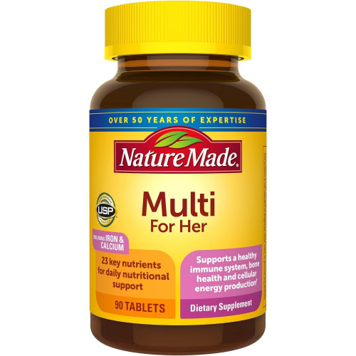 Возможно, вы имели в виду: Nature Made Multivitamin For Her, Women's Multivitamin for Daily Nutritional Support, Multivitamin for Women, 90 Tablets, 90 Day Supply (Pack of 3)