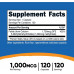 Nutricost Methyl Folate 1000 мкг, 120 вегетаріанських капсул - без глютену, без ГМО