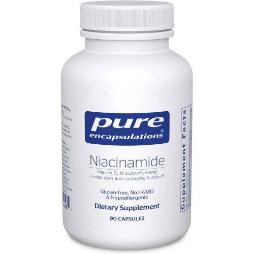 Pure Encapsulations Niacinamide | Добавка з вітаміном B3 для підтримки енергетичного обміну, рухливості суглобів і метаболічної функції* | 90 капсул