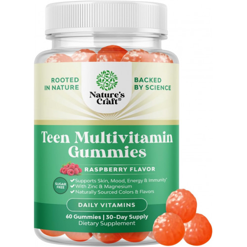 Gummy Vitamins без цукру для підлітків дівчаток і хлопчиків - Teen Вітаміни для хлопчиків 12-17 Gummies & Girls 12-17 для посилення енергії імунітету та шкіри - Teen Multivitamin для дівчаток 12-17 і хлопчиків з магнієм