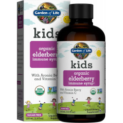 Возможно, вы имели в виду: Garden of Life Organic Sambucus Elderberry Syrup for Kids Plus Aronia Berry & Acerola Cherry with Vitamin C for Immune Support, Sugar Free, Liquid, 3.9 Fl Oz