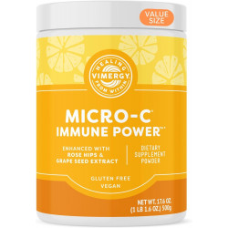 Vimergy Micro-C Immune Power TM * - 500 г – 278 порций – 1000 мг/порция – Мягкая форма – Антиоксидантные фитонутриенты – Поддержка иммунитета и нервов – Польза для костей и хрящей – Без глютена – Кошерная – Веганская