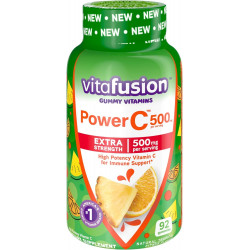 Vitafusion Extra Strength Power C Gummy Vitamins, тропічні цитрусові, підтримка імунітету (1) Вітаміни, 92 шт.