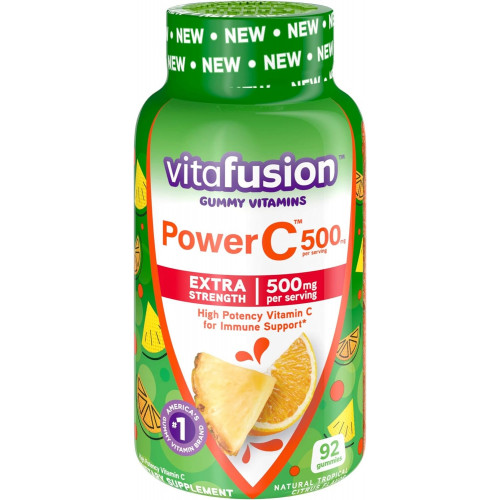 Vitafusion Extra Strength Power C Gummy Vitamins, тропічні цитрусові, підтримка імунітету (1) Вітаміни, 92 шт.