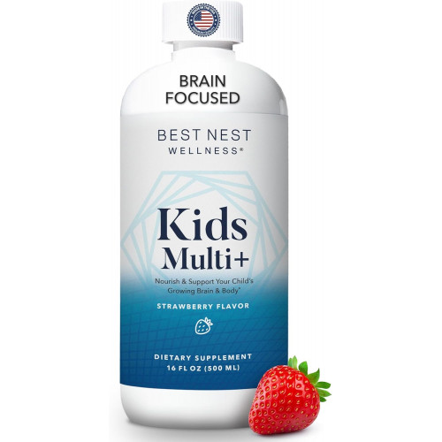 Возможно, вы имели в виду: Best Nest Wellness Kids Liquid Multivitamin: Methylated Vitamins, Whole Food, Vegan, B12, Gluten-Free, Non-GMO Methylfolate Daily Liquid Vitamins for Kids with Immune Support -Strawberry Flavor, 16 oz