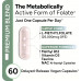 L-метилфолат 15 мг (биоактивный фолат B9) плюс метил B12, D3, таурин и NAC | Активная добавка 5-MTHF для профессиональной силы | Поддерживает настроение, здоровье нервов, когнитивные функции и метилирование* | 60 капсул