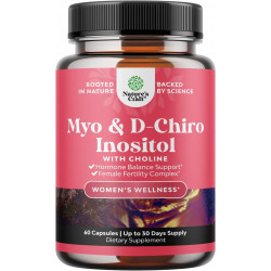 Myo-Inositol & D-Chiro Inositol Capsules - Добавка холіну, інозитолу для підтримки циклу та фертильності - Жіноча добавка для гормонального балансу з Myo & D-chiro інозитолом плюс холін бітартрат