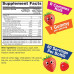 B Складні гумки для дітей - з вітаміном С, ніацином, вітаміном В6, фолієвою кислотою, вітаміном В12, біотином і пантотеновою кислотою - 2 місяці постачання - полуничний аромат - не ГМО, без глютену - 60 гум.