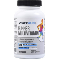 Runner Multivitamin – розроблений вітамін із антиоксидантами для здоров’я/відновлення під час бігу – Повний комплекс B для витривалості, енергії – Пробіотики, цільні продукти – Сертифіковані добавки для бігу