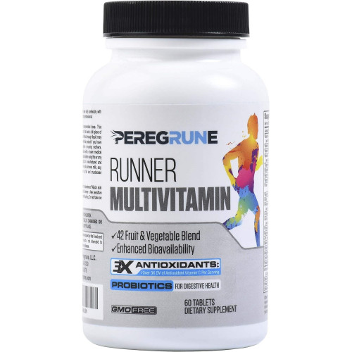 Runner Multivitamin – розроблений вітамін із антиоксидантами для здоров’я/відновлення під час бігу – Повний комплекс B для витривалості, енергії – Пробіотики, цільні продукти – Сертифіковані добавки для бігу