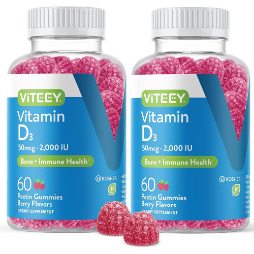 Возможно, вы имели в виду: Vitamin D3 Gummies for Adults & Teens - 2,000 IU, 50 mcg, Regular Strength - Joint & Muscle Health, Immune Booster - Chewable Vitamin D Gummies - Vegetarian, Gelatin Free - Tasty Berry Flavored Gummy