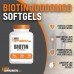 BulkSupplements.com Biotin 10000mcg Softgels - Біотинові капсули, Біотинова добавка, біотин, вітаміни для волосся, шкіри та нігтів - Біотинові таблетки, без глютену - 1 капсула на порцію, 120 капсул