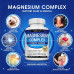 Magnesium Complex Supplement 8 Elemental Magnesium 1000mg - Magnesium Glycinate, Citrate, Malate, Taurate, Chelated for Easy Absorption for Kostes, Muscle, Recovery, Energy, Vegan Non-GMO 90 Capsules