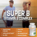 Bronson Super B Vitamin B Complex уповільненого вивільнення (вітамін B1, B2, B3, B6, B9 - фолієва кислота, B12) Містить усі вітаміни групи B 100 таблеток