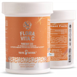 Flora Vita C Probiotic & Antioxidant, Liposomal Pureway C, Immune Support, Collagen Booster Plus Digestive & Gut Support для жінок і чоловіків - Lactobacillus і 12 зареєстрованих пробіотиків - 30-денний запас