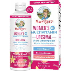 Полівітаміни для жінок 40+ | Жіночі полівітаміни ліпосомальні | Добавка для підтримки імунітету | Енергетичні добавки та засоби для сну | Метильований полівітамін | Веганський | Без цукру | Без ГМО | 15.22 Fl Oz