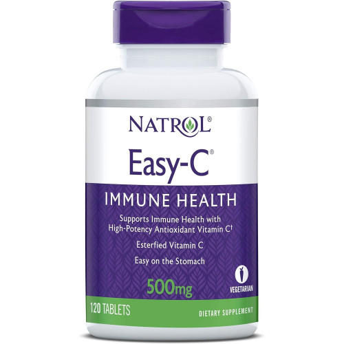 Natrol Easy-C Immune Health, дієтична добавка, підтримує здоров’я імунітету за допомогою високопотенційного антиоксиданту вітаміну С, таблетки, 500 мг, 120 штук