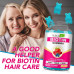 ONE1X Biotin Hair Growth Supplement 10 000 mcg-Жувальні біотинові цукерки для шкіри, волосся та нігтів-Вітаміни для волосся для росту та випадіння волосся з кокосовою олією, вітаміном B6, C та E